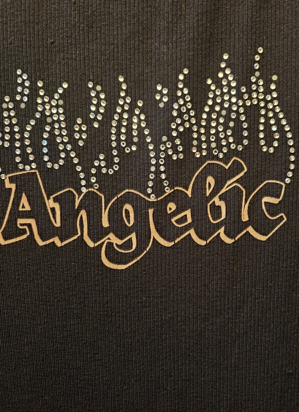 Y2K Angelic Rhinestone Tank Dress H&M Divided Grunge Goth Bratz Mallgoth Mini - Picture 5 of 8